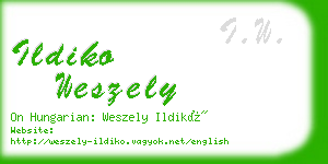 ildiko weszely business card